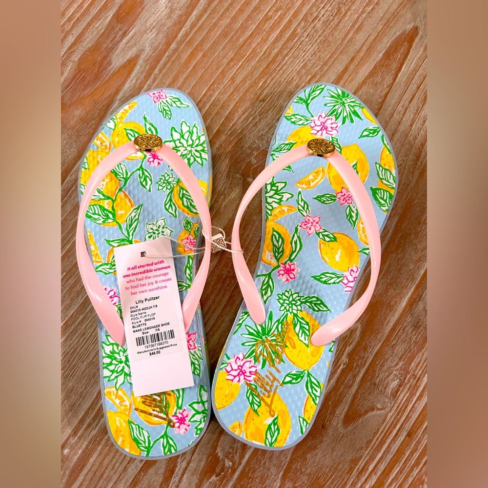 Lilly Pulitzer Floral Flip Flops